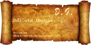 Dávid Ibolya névjegykártya