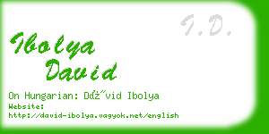 ibolya david business card